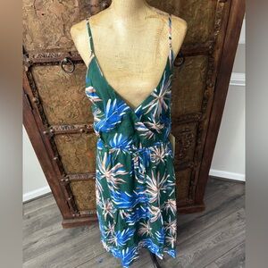 Trovata bird of paradise multi color Floral Dress L
